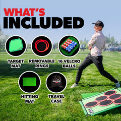 Golf Pong all-weather design withstands sun and travel.
