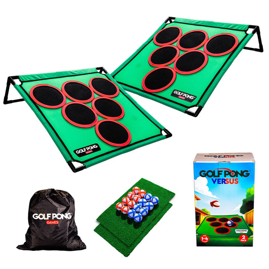Golf Pong Versus Edition 2-pack setup mats for backyard fun and competition.