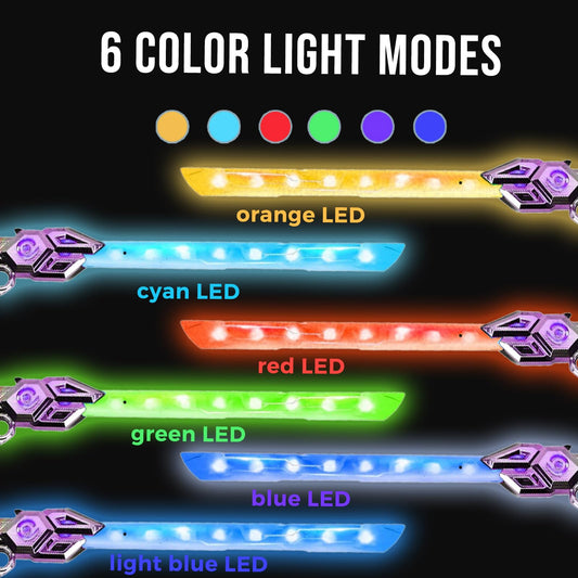 Golfli light up saber for kids, purple retractable design for flexible play.