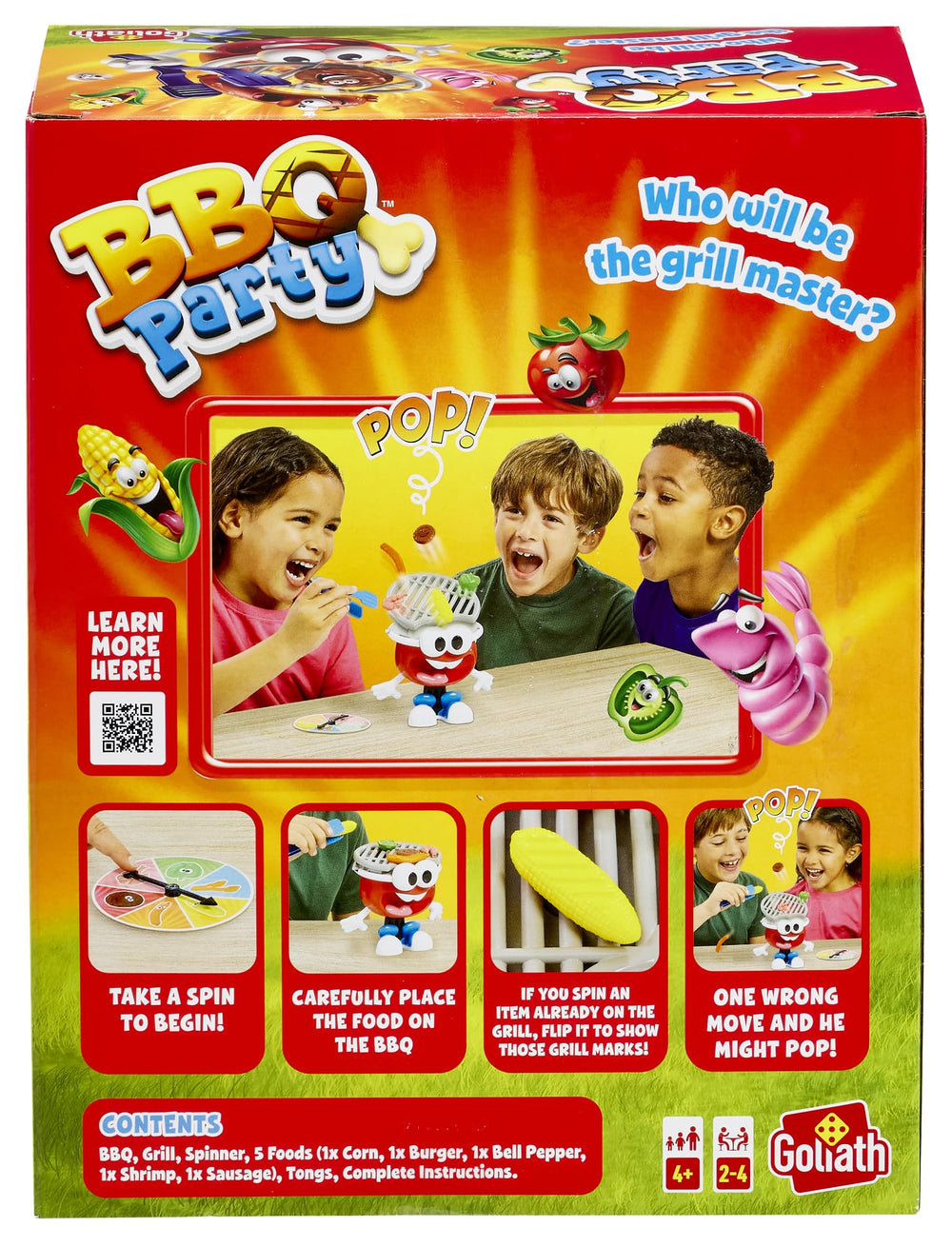 Goliath BBQ Party Game grill assembly image shows setup for families.