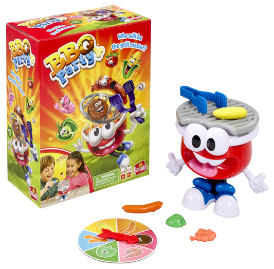 Goliath BBQ Party Game spinner in action sparks quick rounds of grilling suspense.