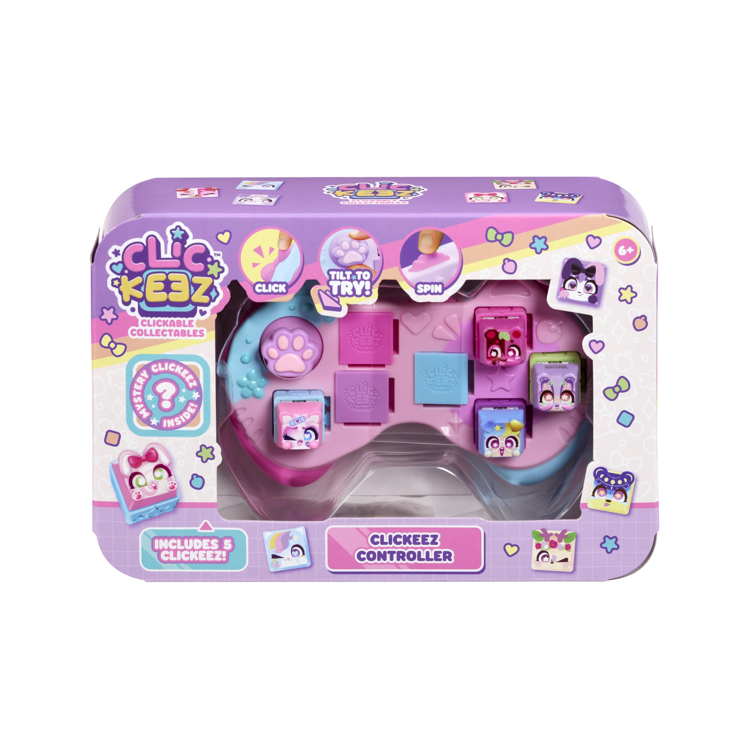 Goliath Clickeez front-box showing controller and five collectible keys for portable play