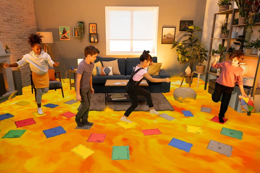 Goliath Floor is Lava challenge cards spark laughs.