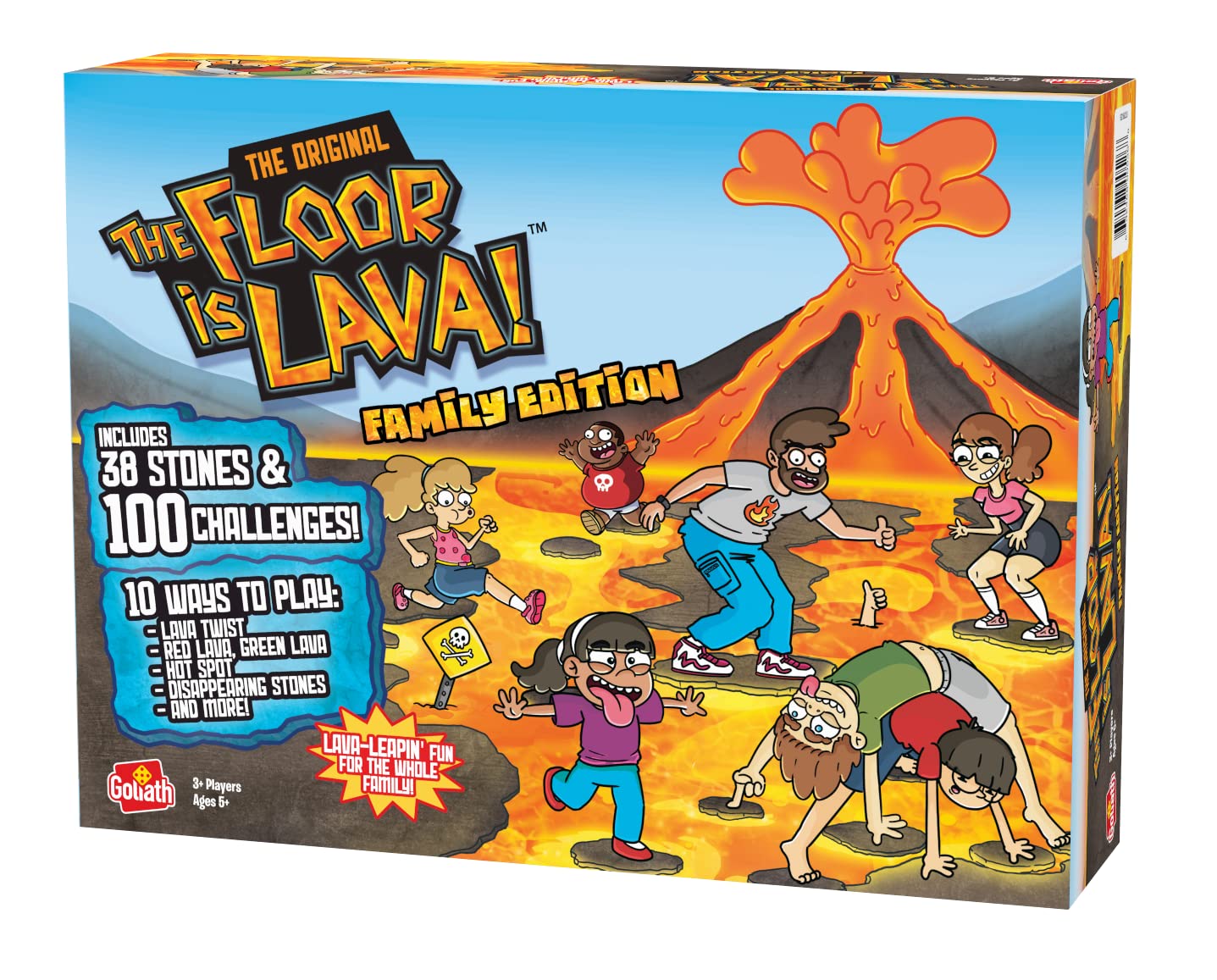 Goliath Floor is Lava! Family Edition kids and adults enjoying family play indoors