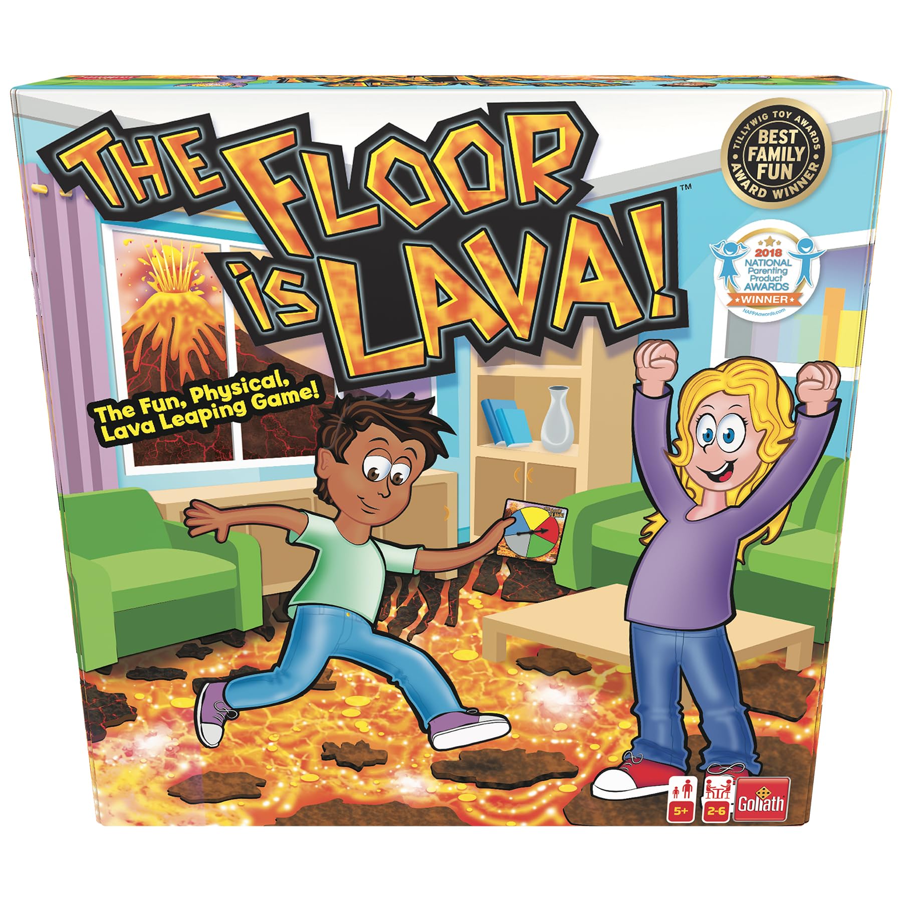 Goliath Floor is Lava game stones ready for active play.
