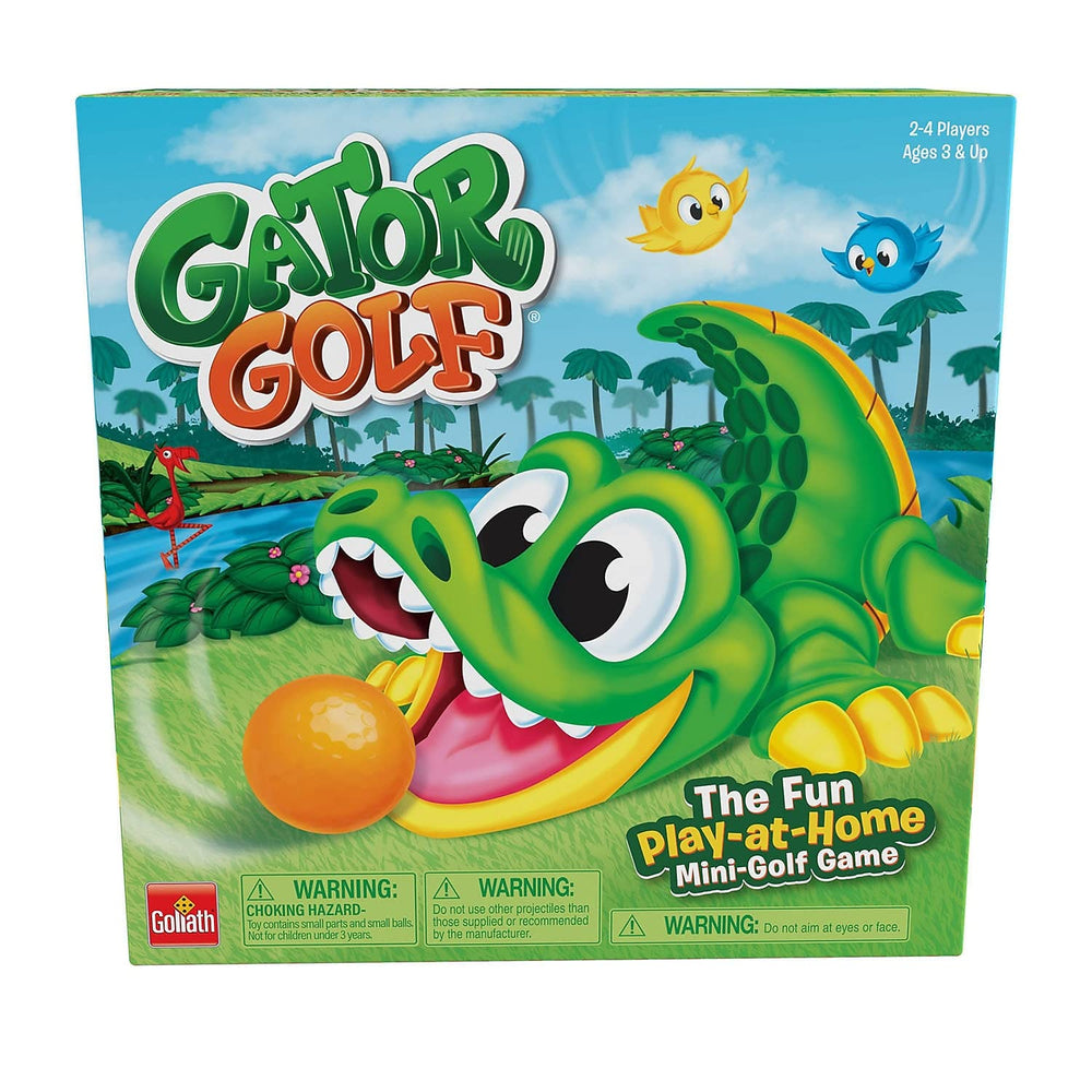 Goliath Gator Golf putting setup on a compact table for 2-4 players