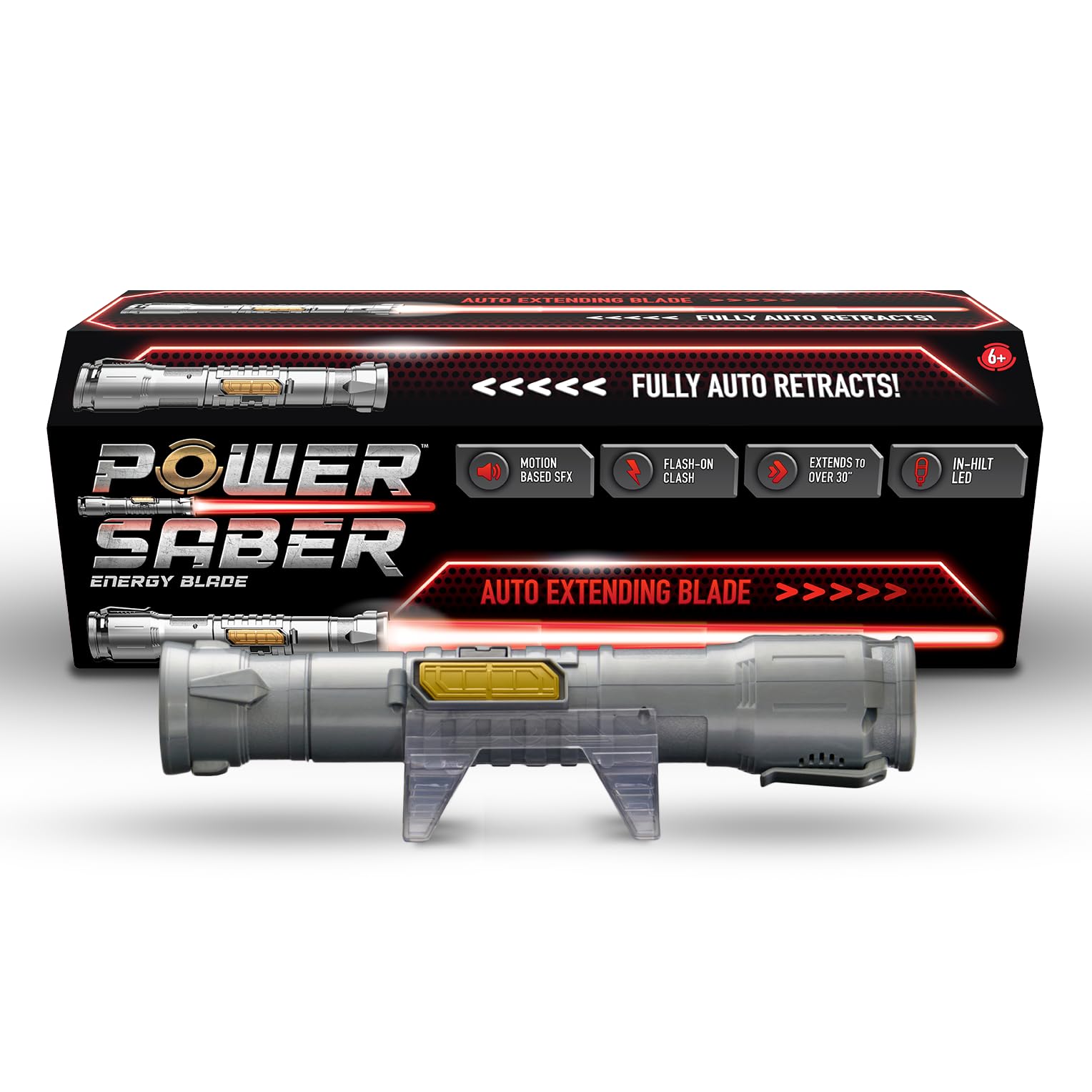 Goliath Power Saber automatic extension reveals a dramatic 35-inch blade for immersive battles.