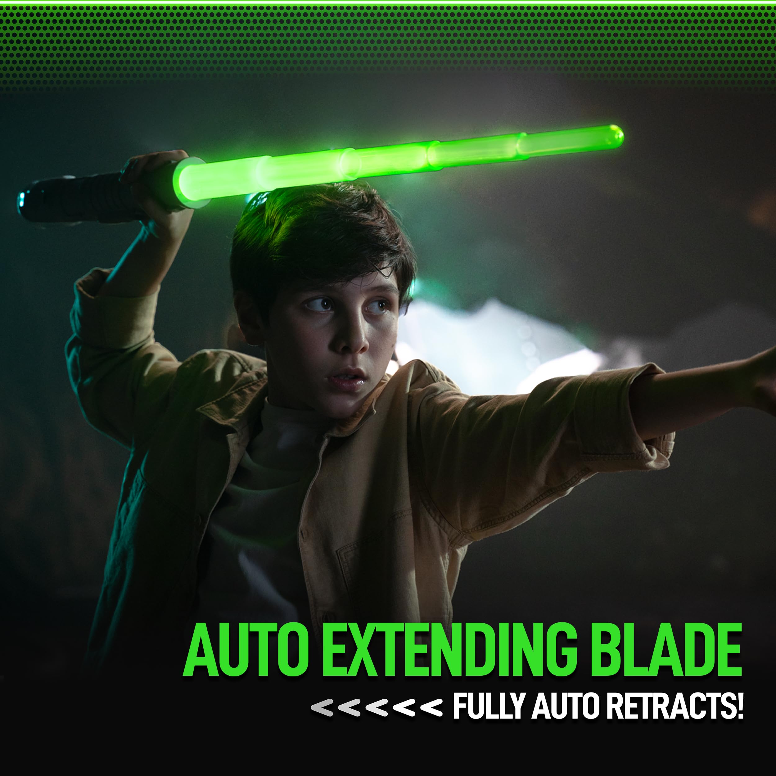 Goliath Power Saber extends to 35 inches for extended reach and display.