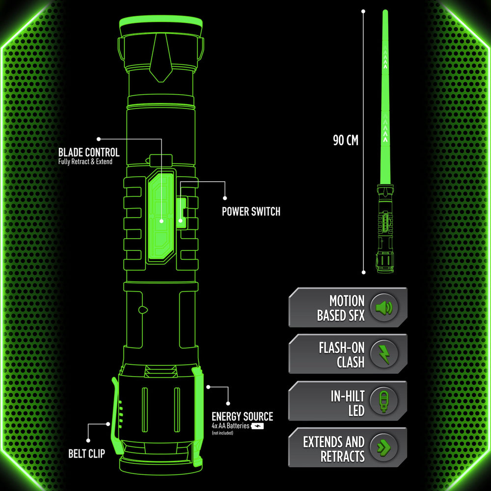 Goliath Power Saber-red-variant offers color choice for team-based play.