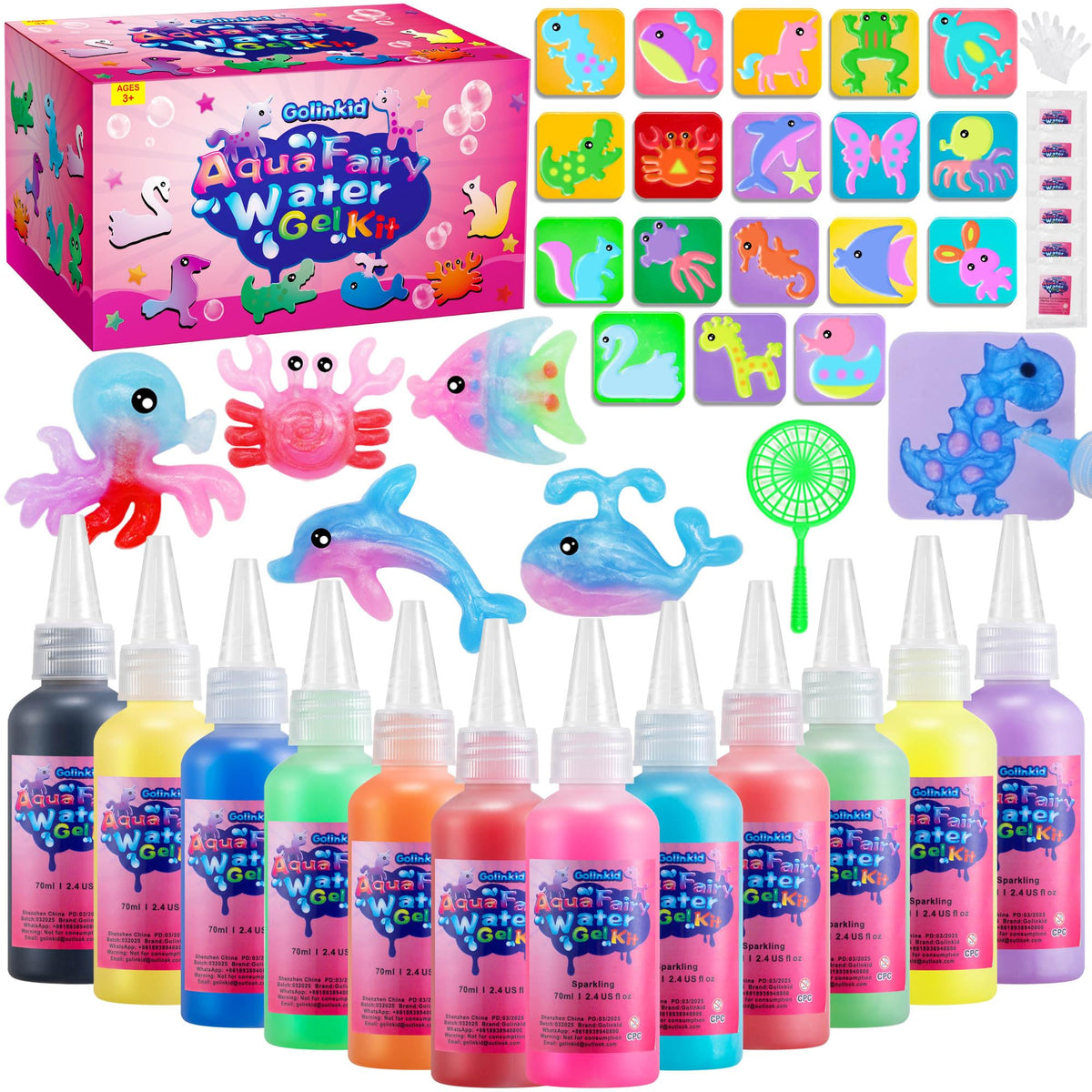 Golinkid Magic Water Elf bottle with shimmering gel for creative play
