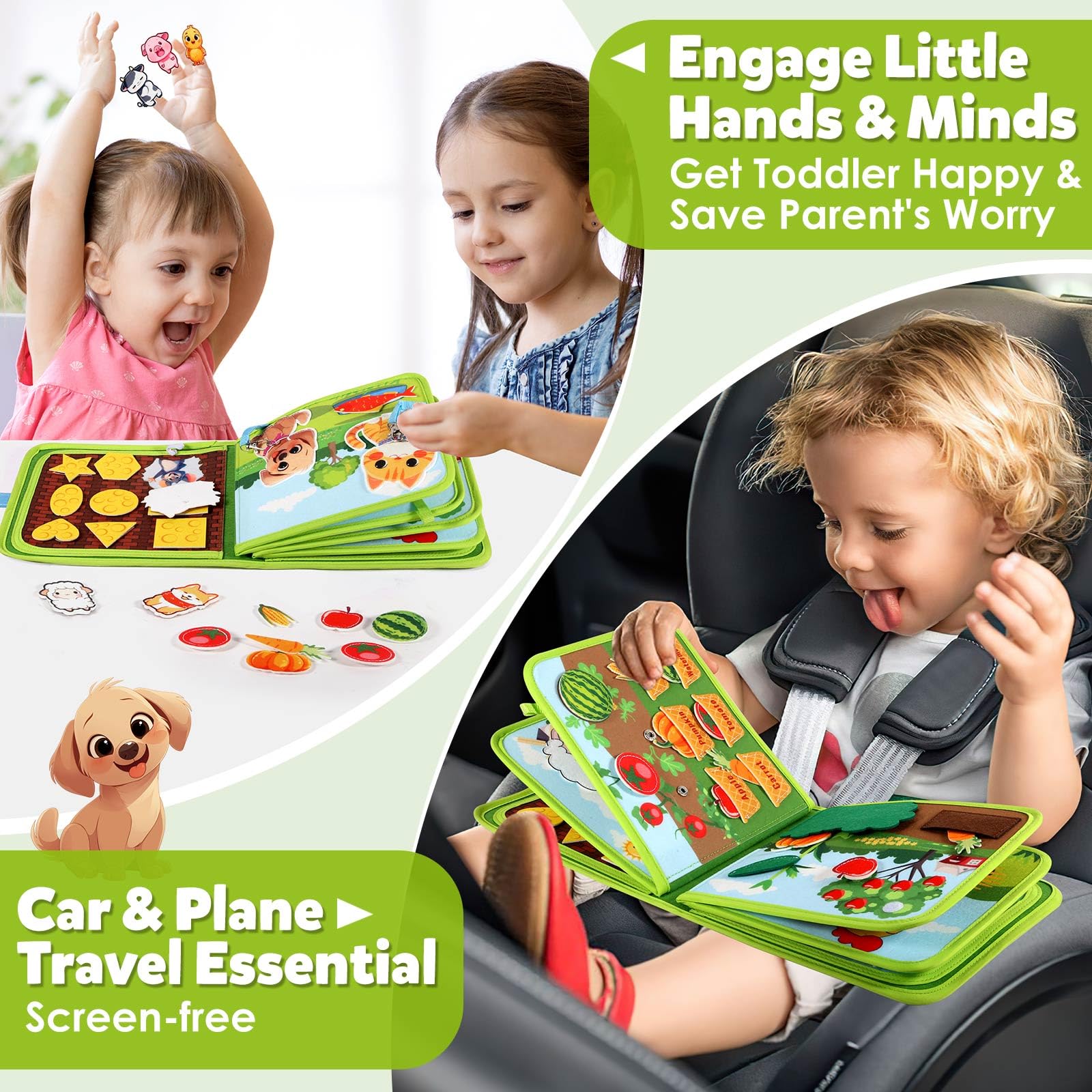 GOLIYEAN Busy Book shapes, numbers, and colors activity set for cognitive play