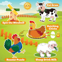GOLIYEAN Busy Book windmill activity for tactile exploration