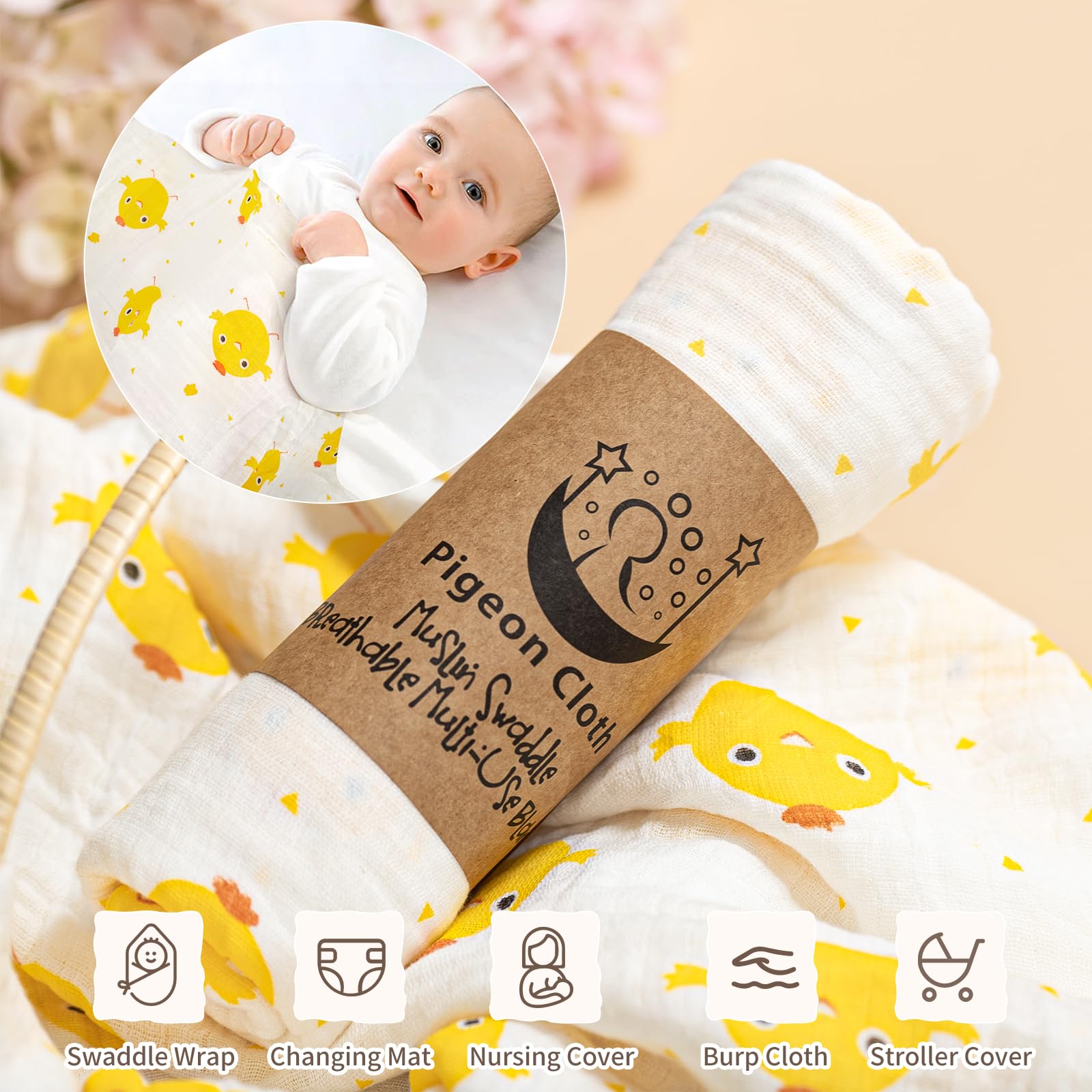 Golray cotton bodysuit with bear design is gentle on delicate skin.