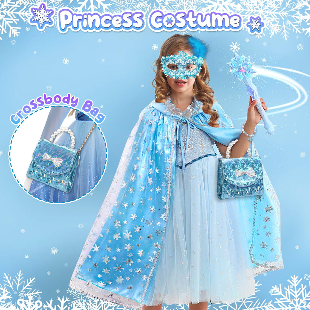 Golray cape and gloves create elegant princess costume ideas