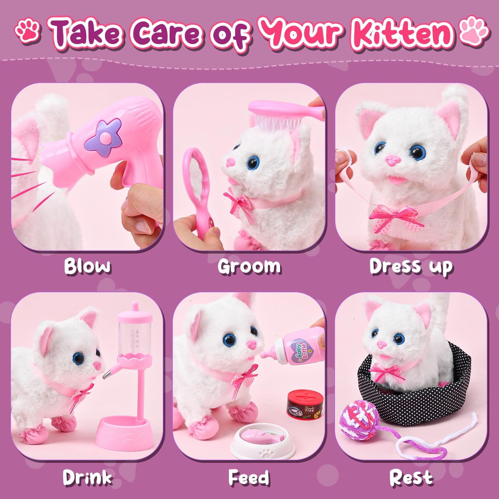 Golray cat bed and yarn ball create cozy, imaginative play spaces.