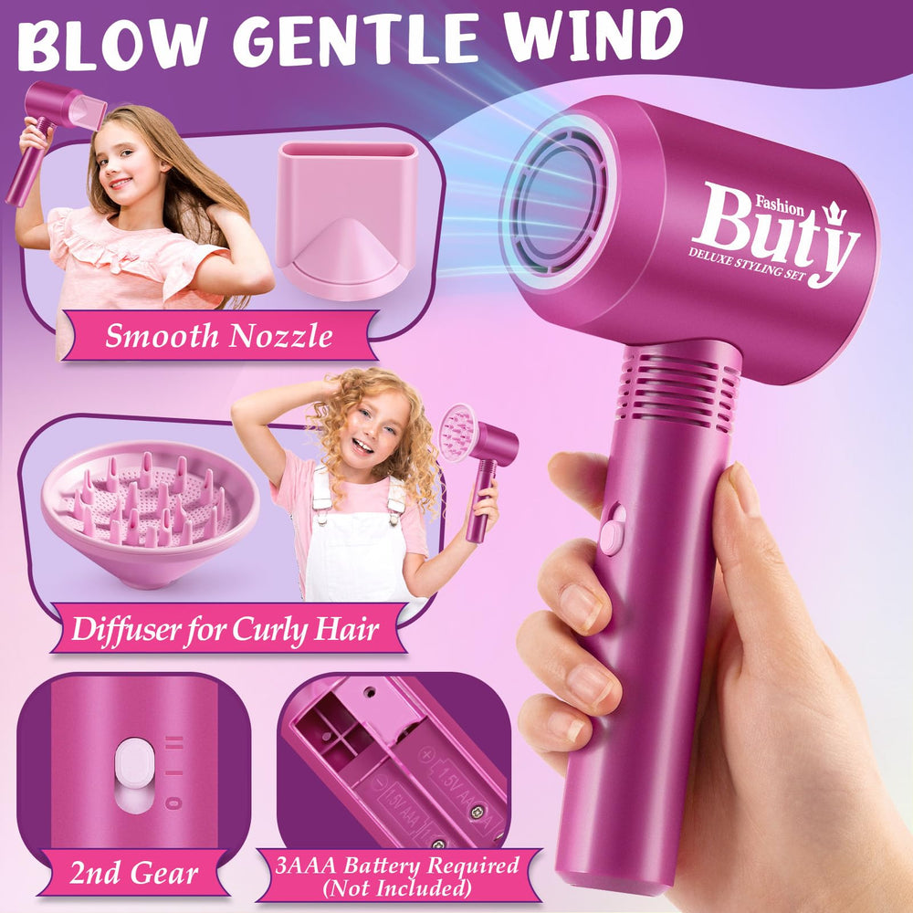 Golray curling iron encourages creative curls with kid-friendly design and grip