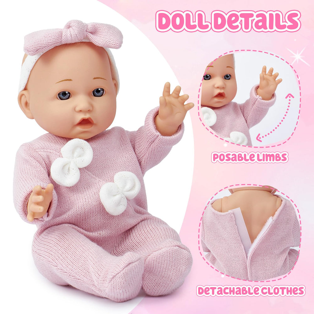 Golray doll with pillow and quilt set for comfy naptime setups.