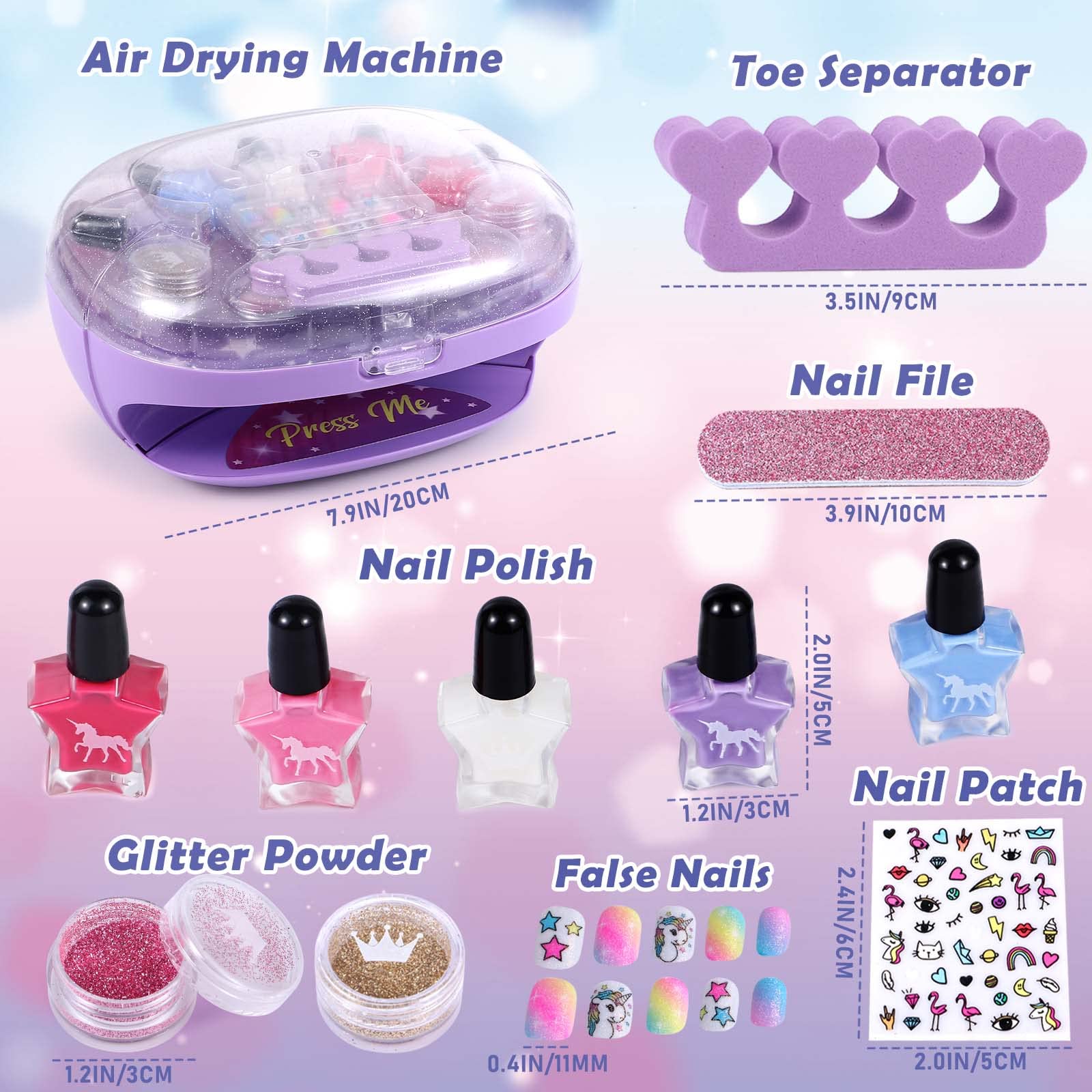 Golray false nails pack offers quick manicure options for imaginative play.