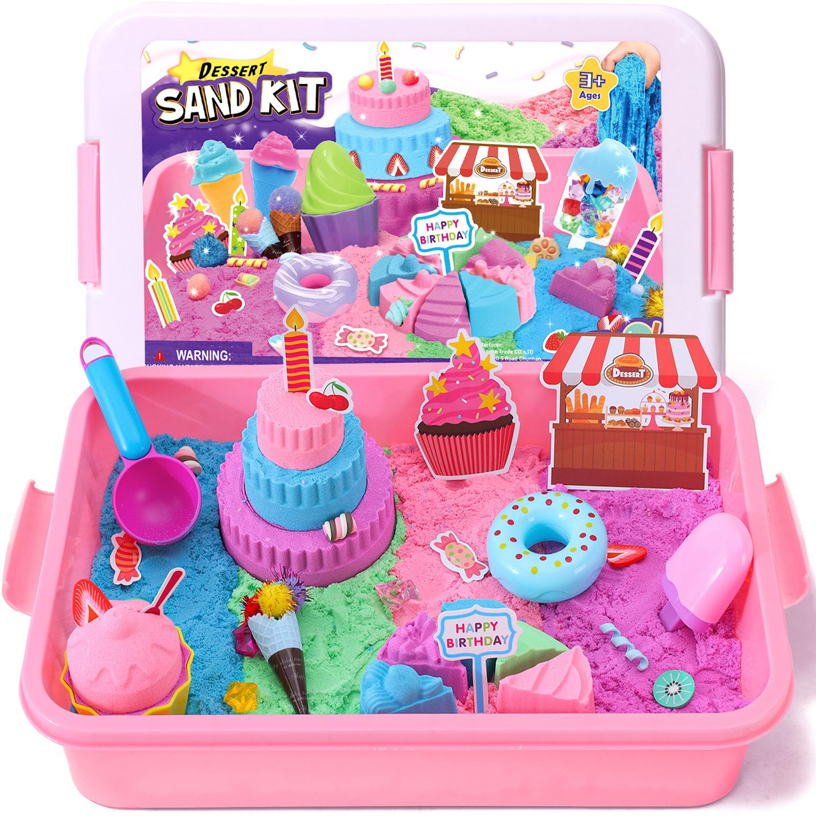 Golray ice cream toy set complements the sensory bin for pretend shop play