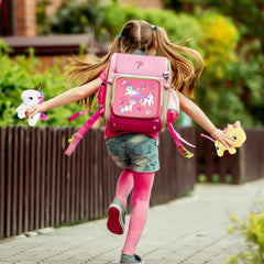 Soft flocking fabric Golray unicorn, gentle skin feel for kids.