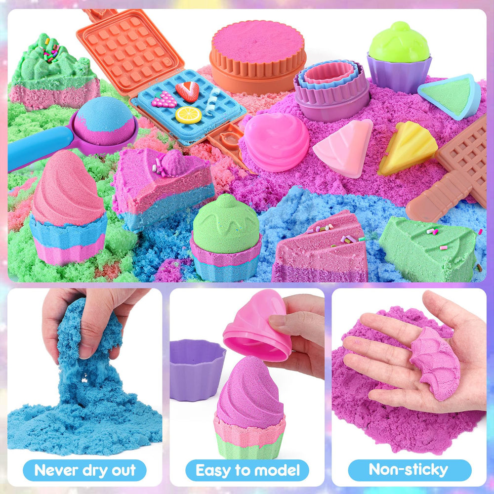 Golray four color sensory sand inviting creative dessert making and hands on learning