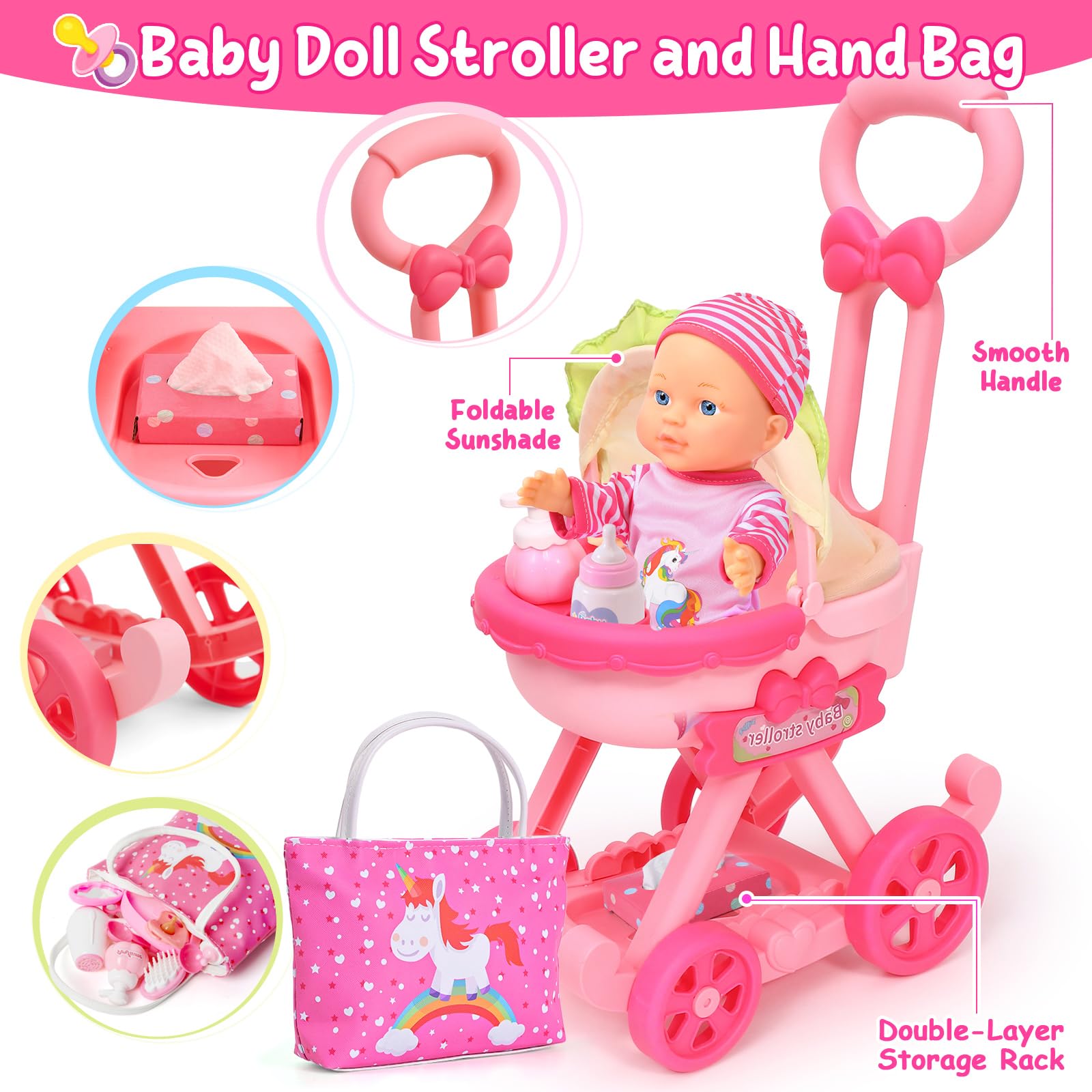 Golray feeding set with pacifier and bottle encourages nurturing role-play