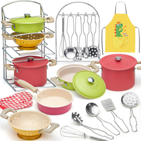 Golray play kitchen pots and pans set for imaginative cooking