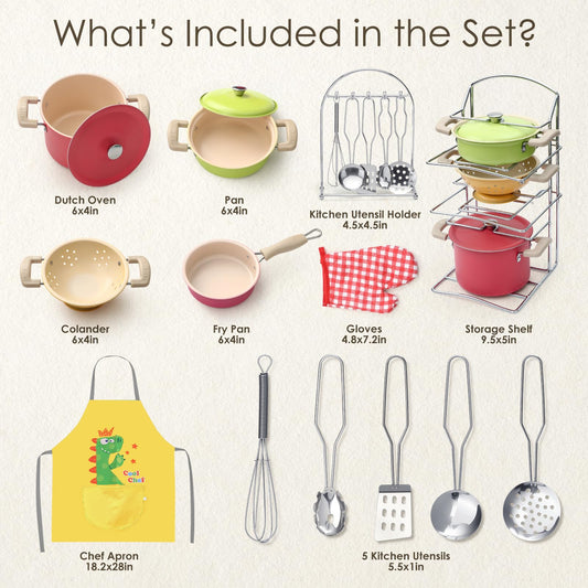 Golray kitchen utensils with slotted turner and ladle for pretend prep