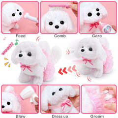 Golray puppy costume with lace collar invites creative dress-up fun.