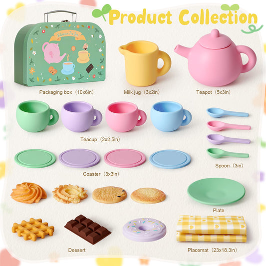 Golray silicone tea set creamer with safe, easy-grip design for toddlers.