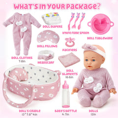 Golray soft bassinet cover providing a warm resting space for the doll.