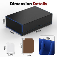 Soft microfiber lining prevents scratches on cards in transit.