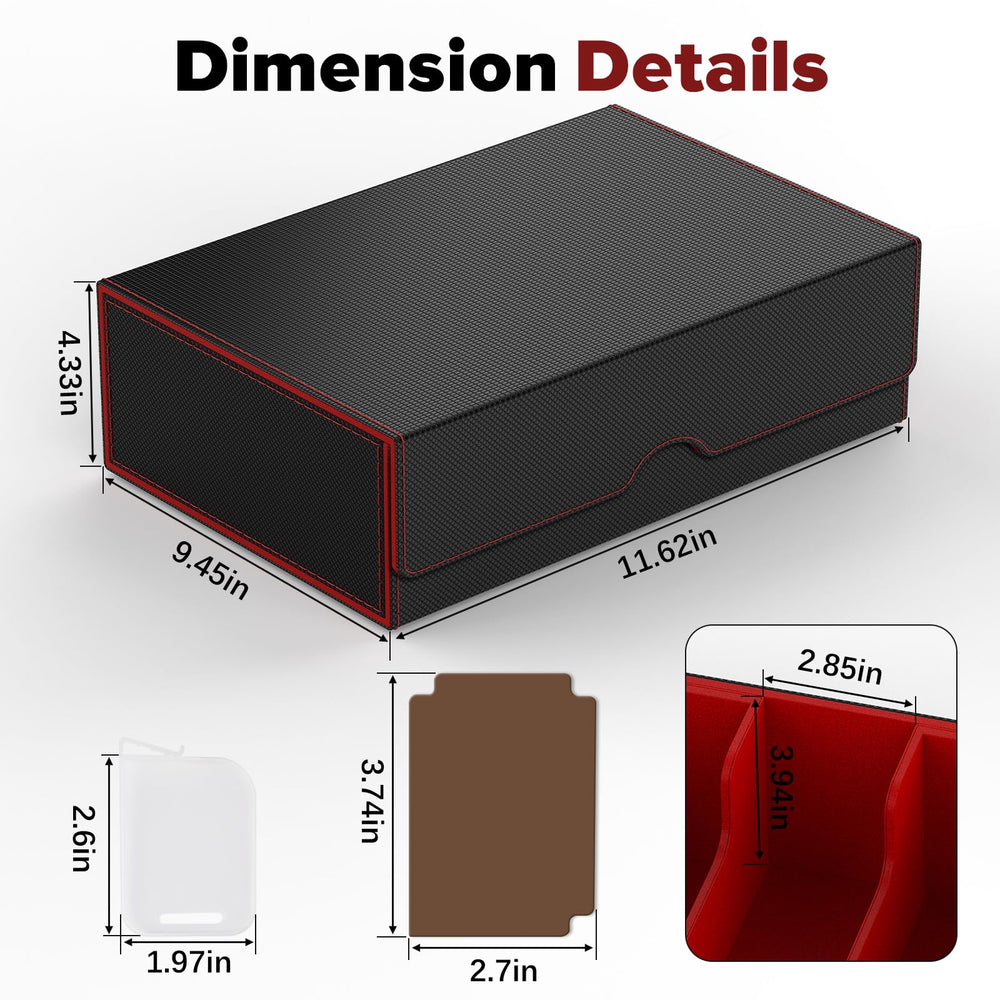 Gomyrod Card Deck Case 3 stoppers help keep decks upright.