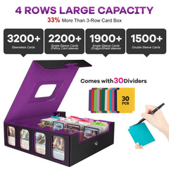 Gomyrod deck box with four-row display for quick previews of your collection.