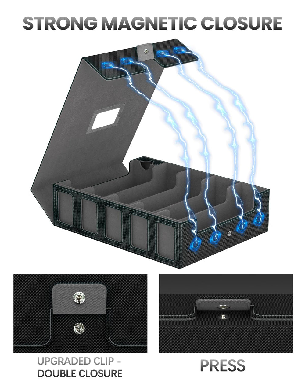 Gomyrod magnetic cover doubles as part of a playmat setup during casual games.