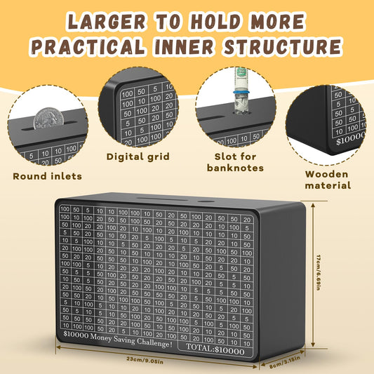 Gomyrod money box with counter displays progress toward your savings goal.