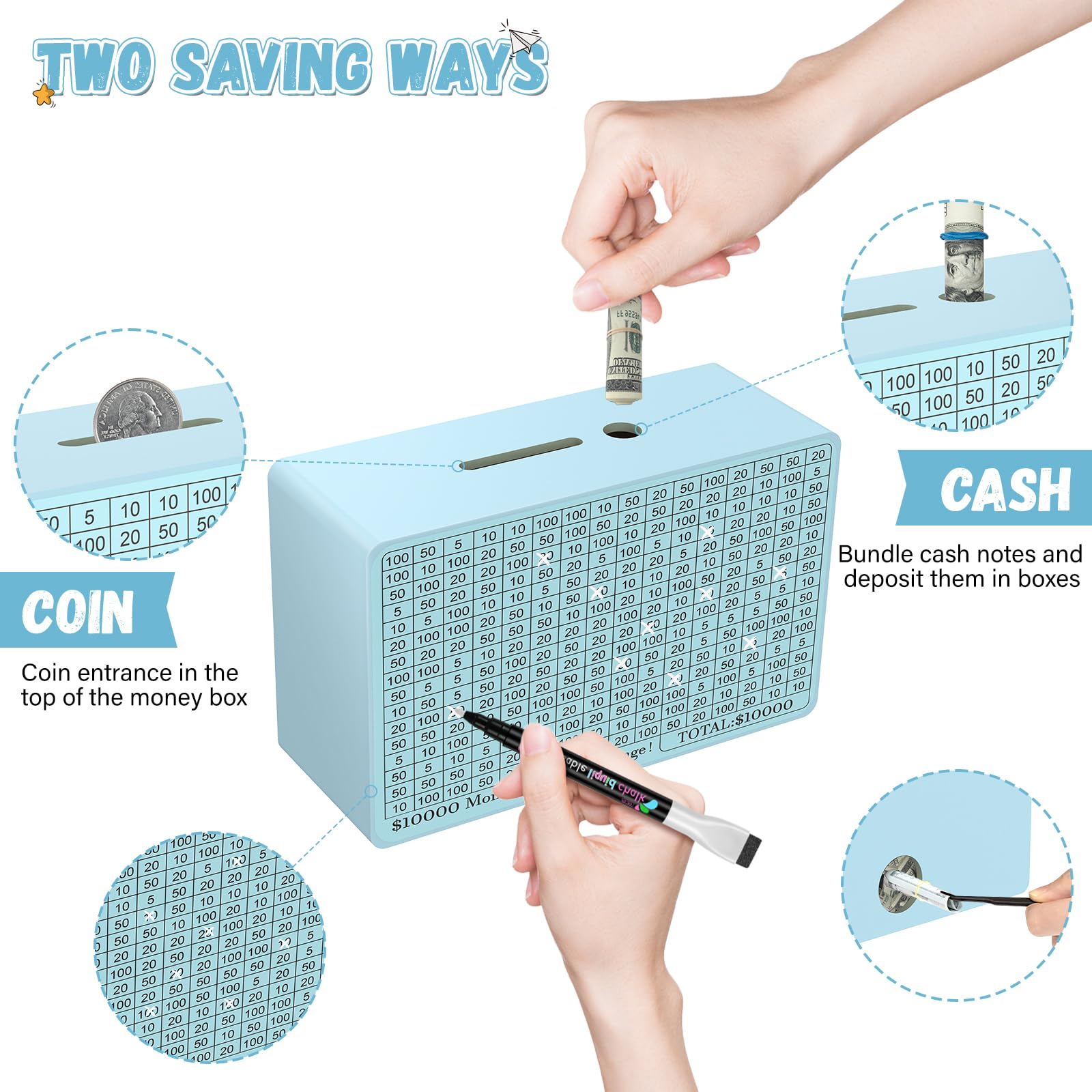 Gomyrod savings target stickers in use show erasable progress markers