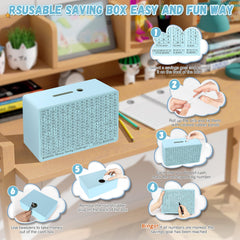 Gomyrod wooden money saving box back slot enables smooth withdrawals