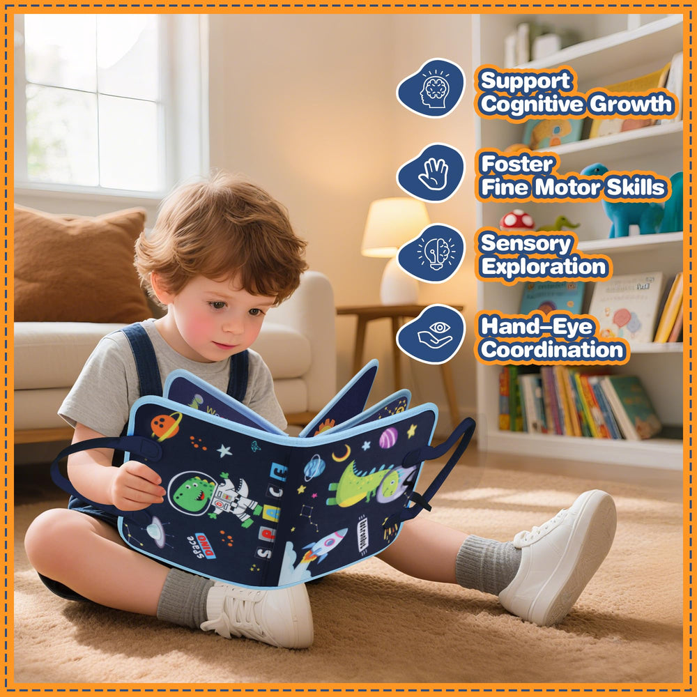 GONINO Busy Book with reinforced stitching ensures durability for active toddlers.