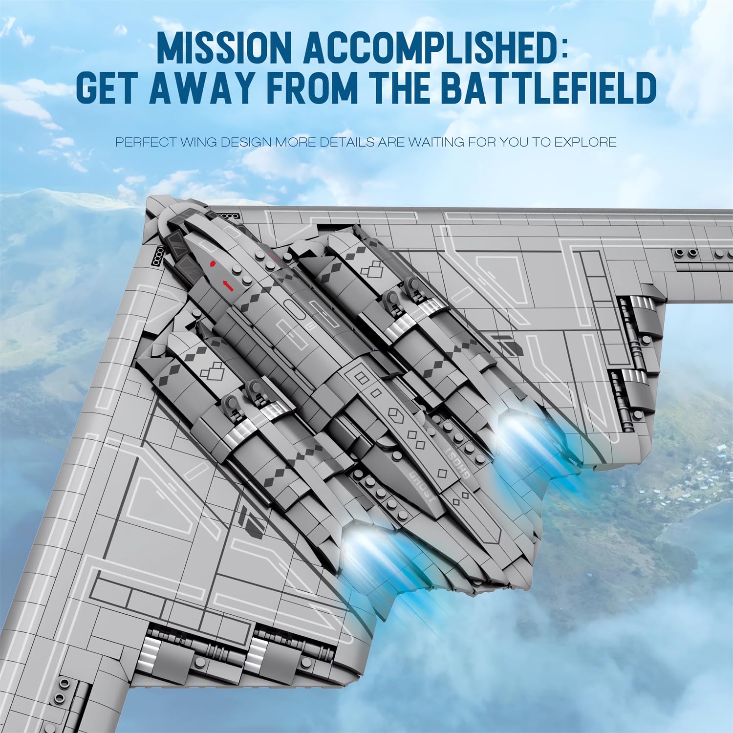 Gonli B-2 cockpit detail showcases realistic features for display-worthy accuracy.