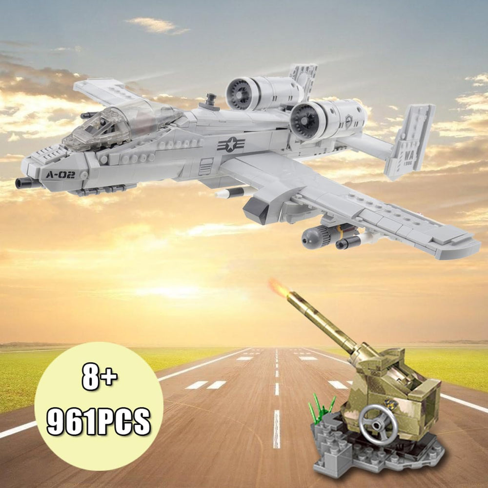 Gonli military jet building blocks arranged for precise assembly reference.