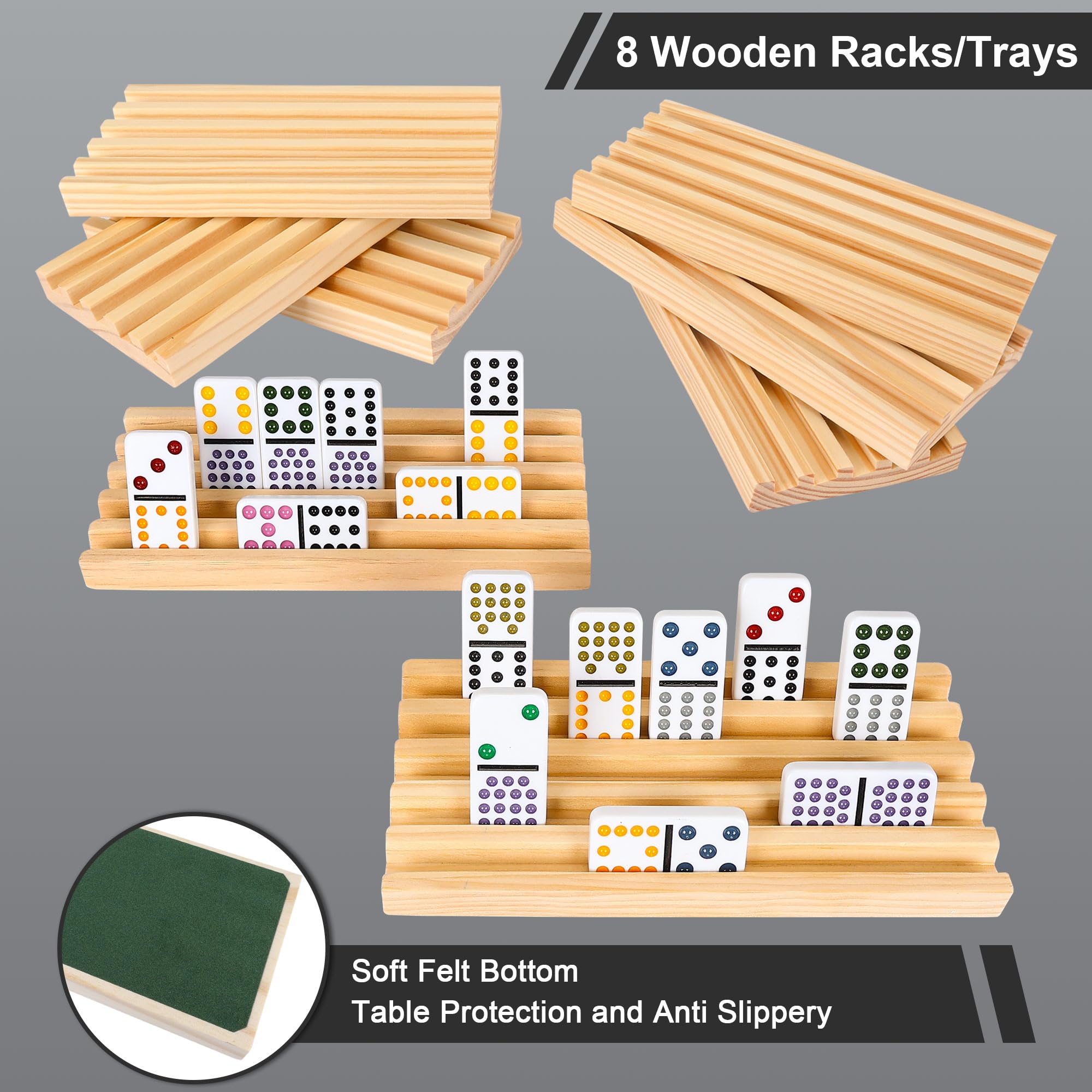 Gonoelec Mexican Train Dominoes Set tin box storage highlights portability.