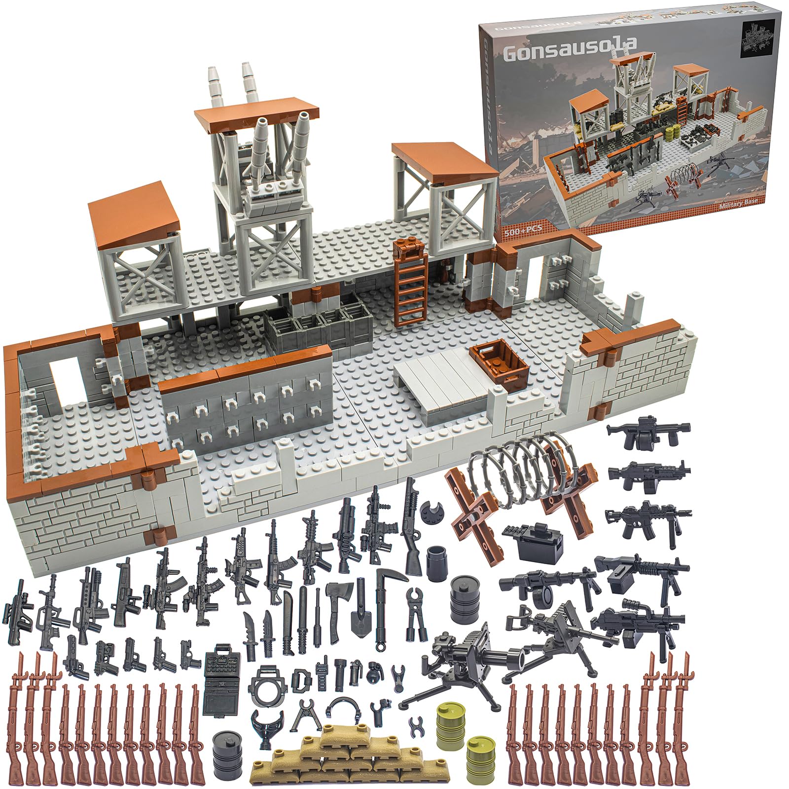 Gonsausola military base assembly kit promotes creative, collaborative play