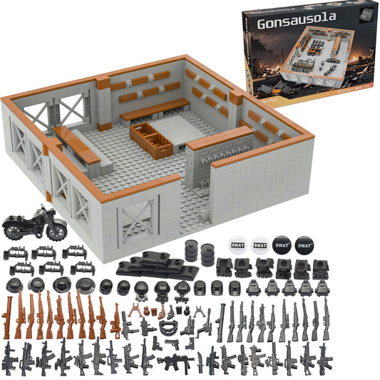 Gonsausola military base base-tower demonstrates modular defense for imaginative play