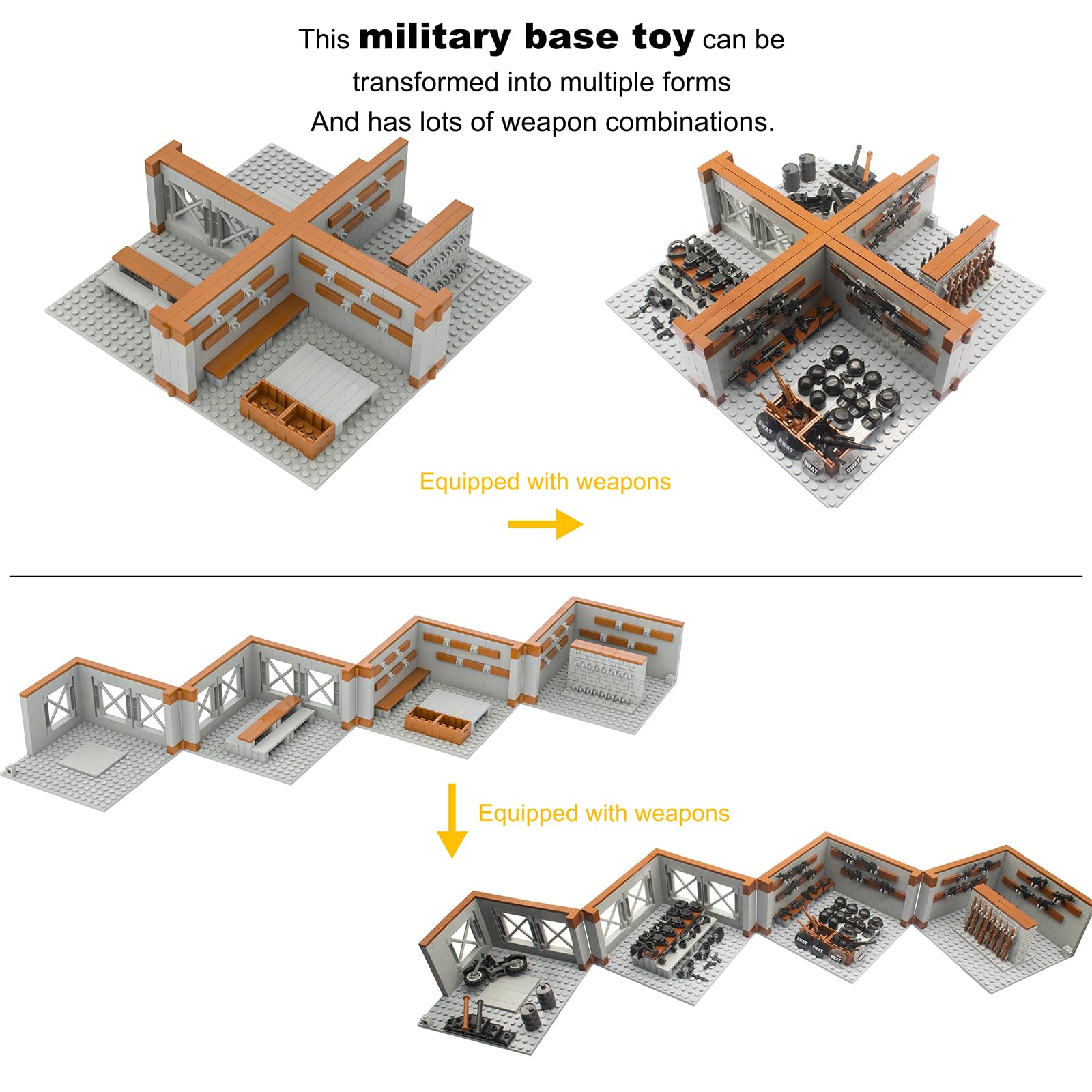 Gonsausola military base instruction-manual illustrates easy assembly guidance