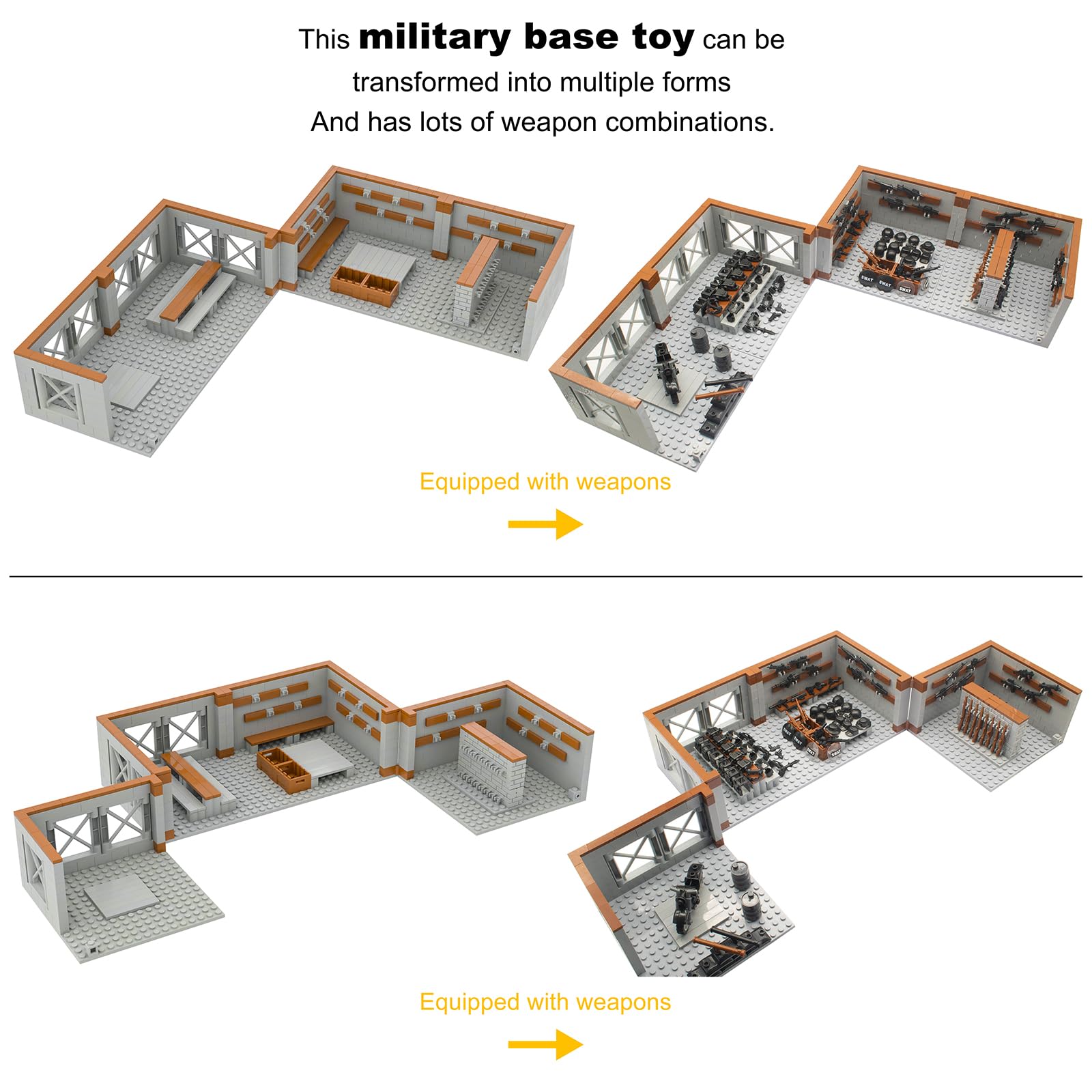 Gonsausola military base protective-sandbags emphasizes added protection in builds