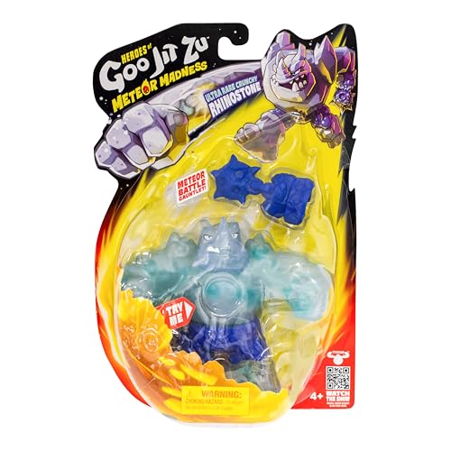 Goo JIT Zu Meteor Madness Rhinostone rare hero in dynamic pose highlights space-inspired design.