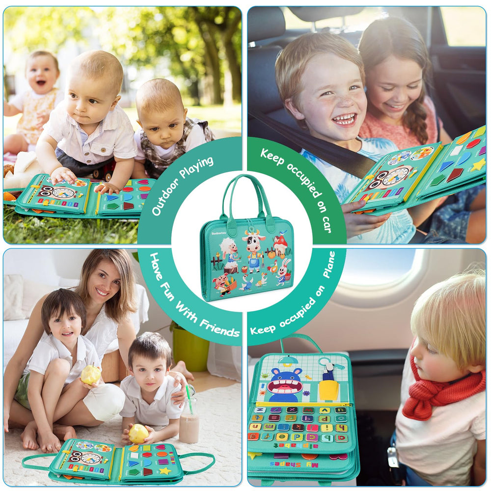 Goobaetoy Busy Board supports alphabet and phonics learning during play