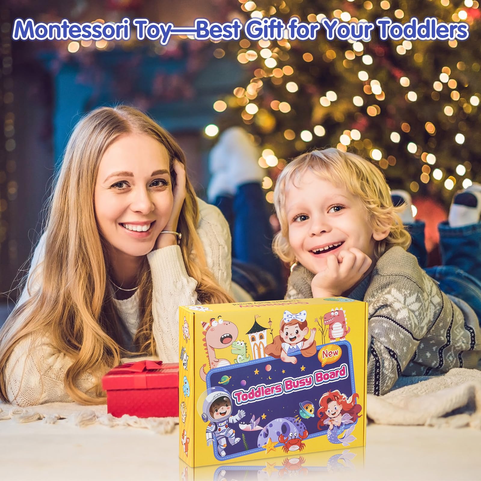 Goobaetoy Montessori busy board supports self-help and independent play