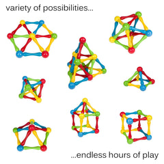 Goobi color-rich system supports color recognition and pattern-building during play.
